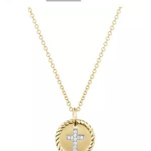 David Yurman Circle with Cross Pendant
